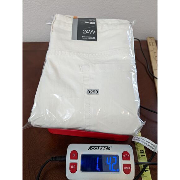 Style & Co Capri 24W White‎ Denim Tummy Control Panel Mid Rise Casual Everyday - Picture 11 of 12